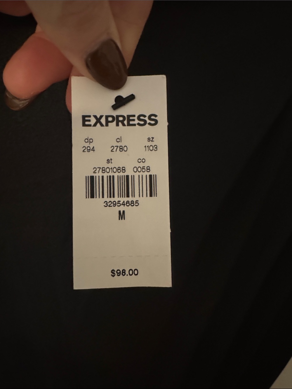 Express Black Cap-Sleeve Midi Dress with Faux Leather Skirt - Picture 5 of 5